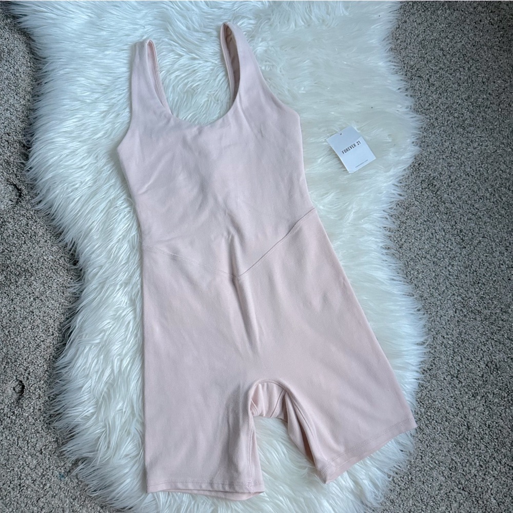 NEW Forever 21 Blush Pink Cotton Romper